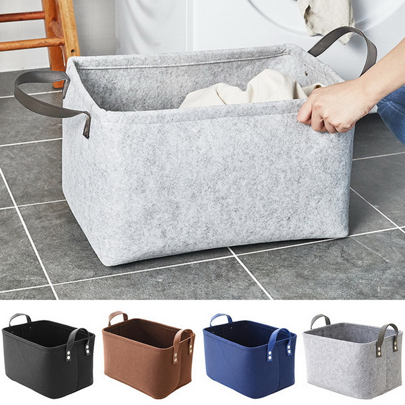 HOB6058 - Felt Storage Basket 小号毛毡收纳篮 桌面零食玩具文具收纳筐 化妆品收纳袋