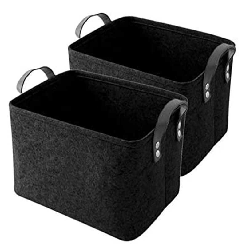 HOB6058 - Felt Storage Basket 大号毛毡收纳篮 桌面零食玩具文具收纳筐 化妆品收纳袋批发