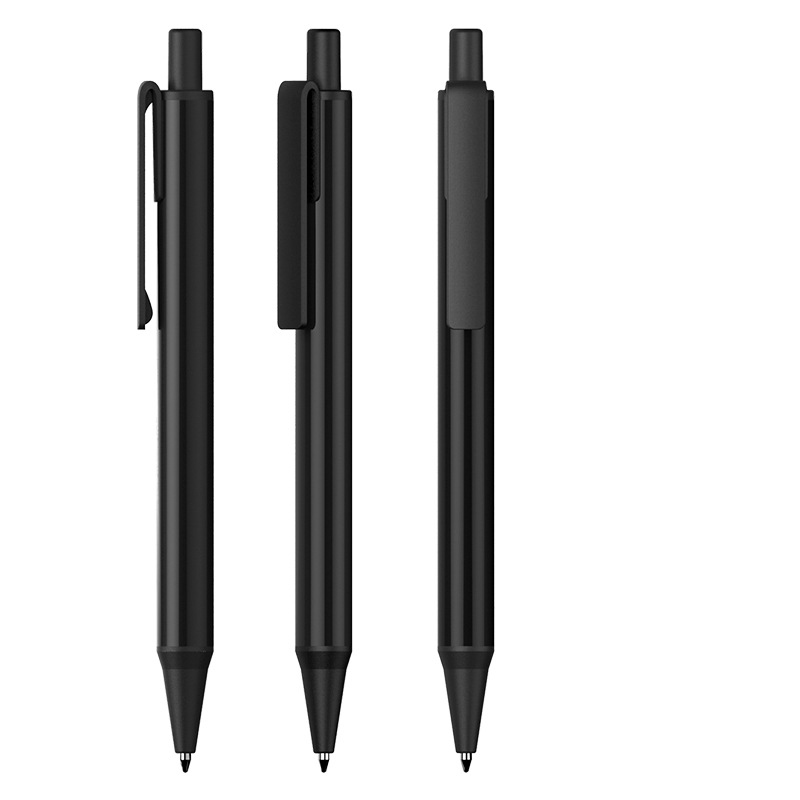 F512099 亚奇工厂创意按动圆珠笔定制广告logo 会议水性用笔金属笔