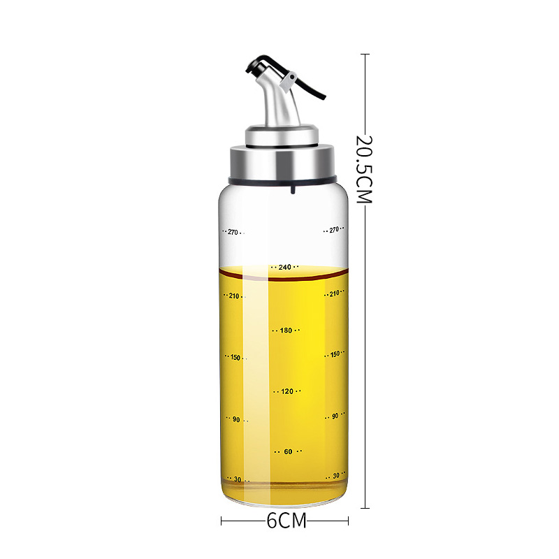 300ml 家用耐热油壶油瓶玻璃调料盒调味瓶调味罐厨房用品控油计量密封