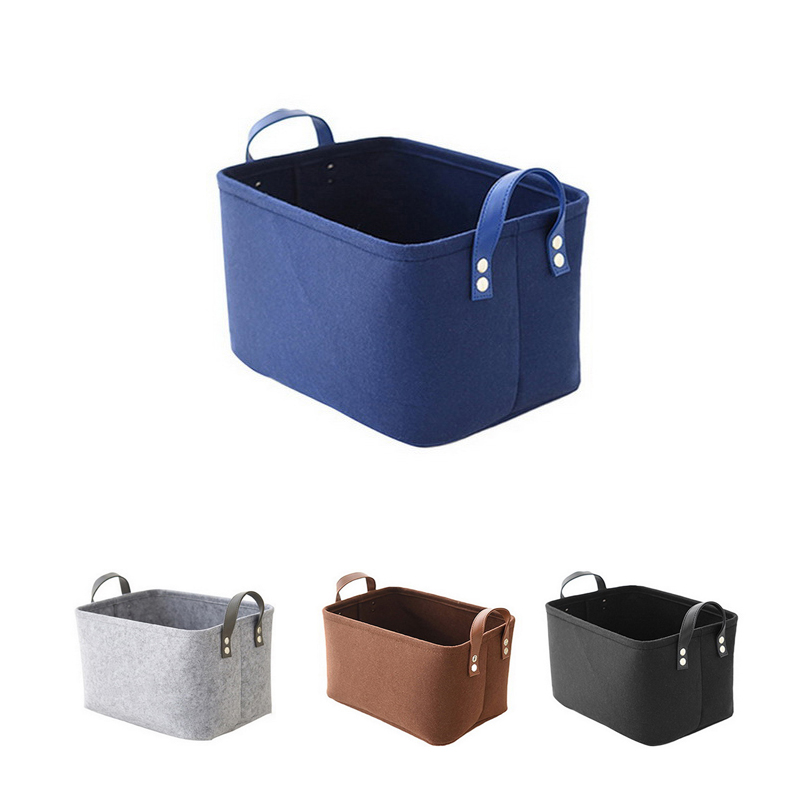 HOB6058 - Felt Storage Basket 大号毛毡收纳篮 桌面零食玩具文具收纳筐 化妆品收纳袋批发