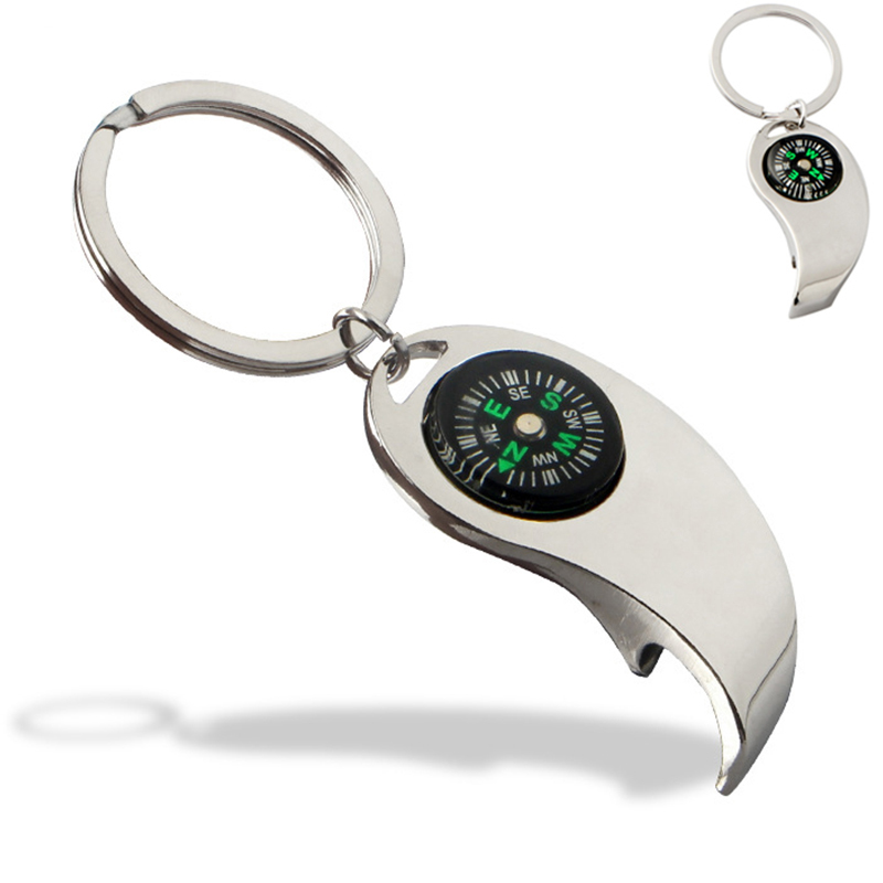 Metal Bottle Opener Compass Key ring