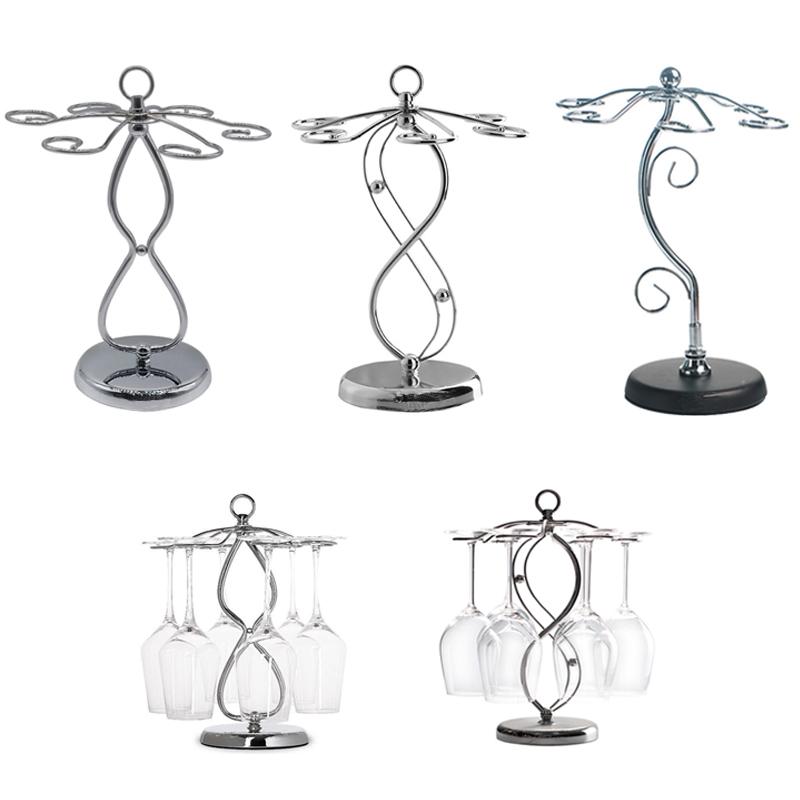 Six Wine Glass Drying Rack / Stainless Steel Glass Holder