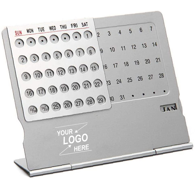 Universal Reusable Calendar / Aluminum Alloy Desk Calendar