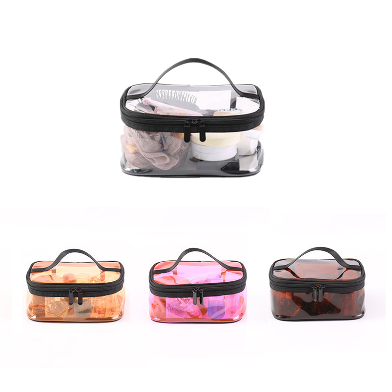 PVC waterproof transparent travel cosmetics wash bag