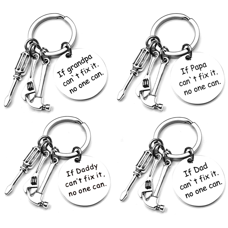 Pop Keychain with Ruler Hammer Wrench Screwdriver for Father