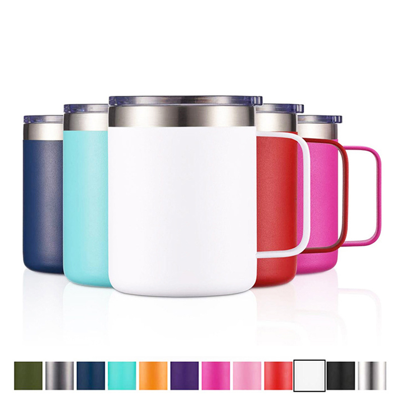 12oz Stainless Steel Insulated Coffee Cup Handle Mug