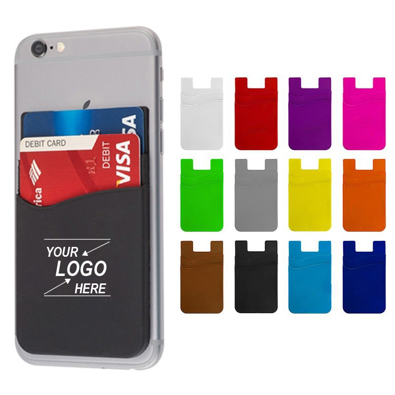 Two Sleeve Silicone Phone Wallet Phone Card Holder