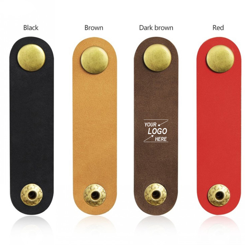 Leather Cable Organizer Earphone Magnet Winder