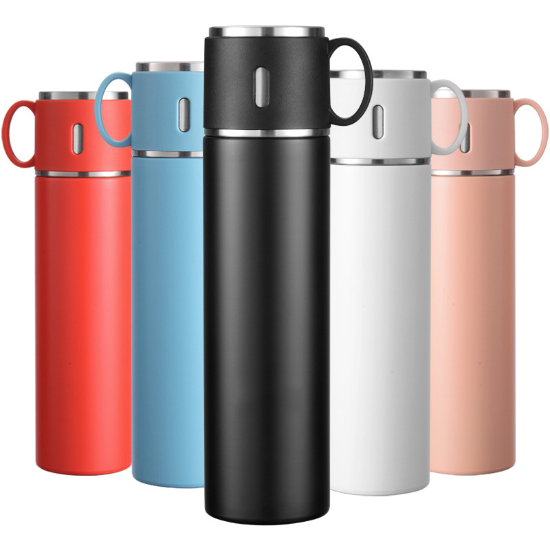 14 oz Stainless Steel Wide Mouth Water Bottle with Cup