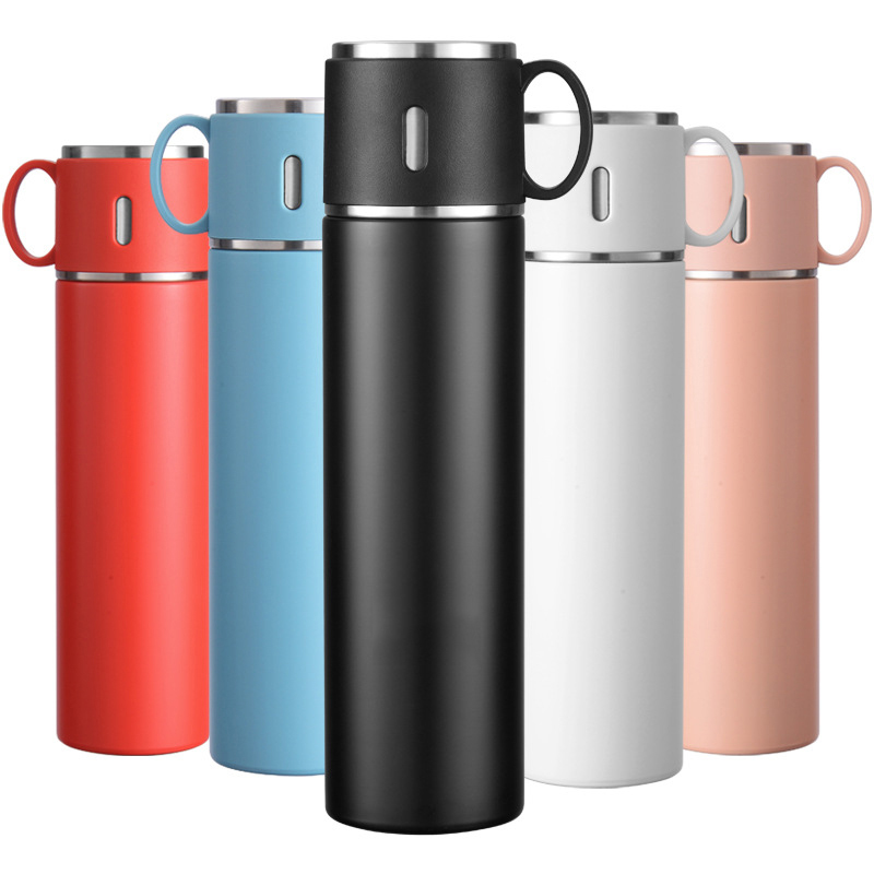 14 oz Stainless Steel Wide Mouth Water Bottle with Cup
