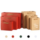 Matte Color Paper Shopper Bags 16.93 x 5.51 x 12.6 Inch