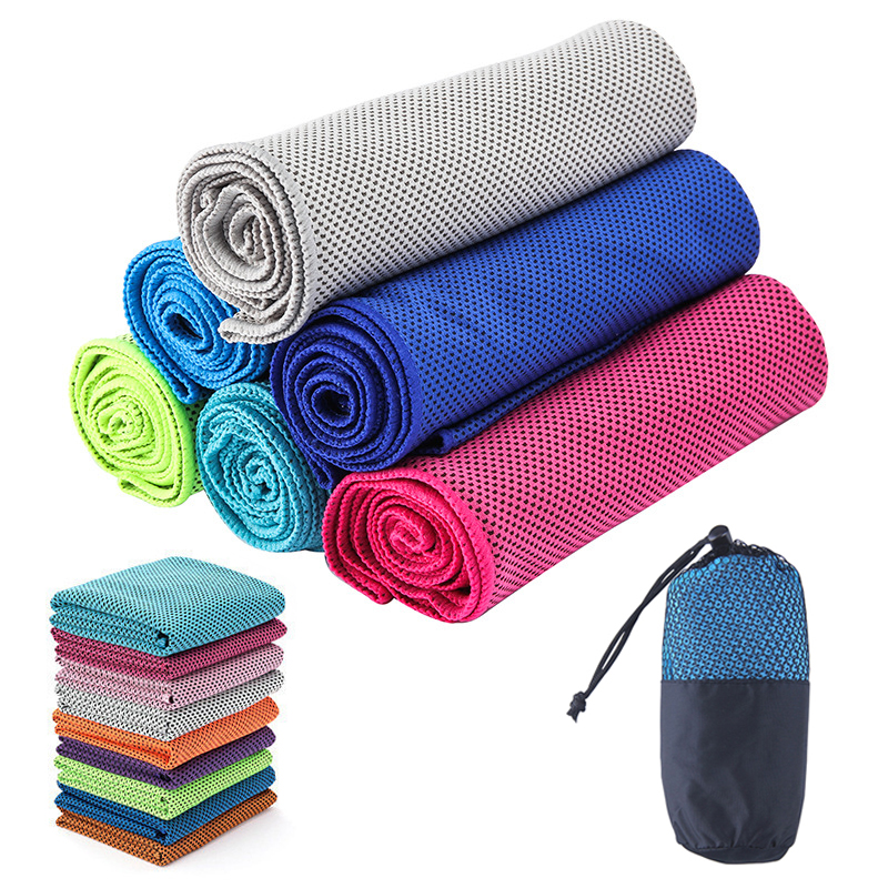 Microfiber Quick Dry &amp; Cooling Towel in Mesh Pouch