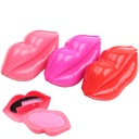 2 in 1 Mirror With Massage Comb / Lip shape Plastic Massage