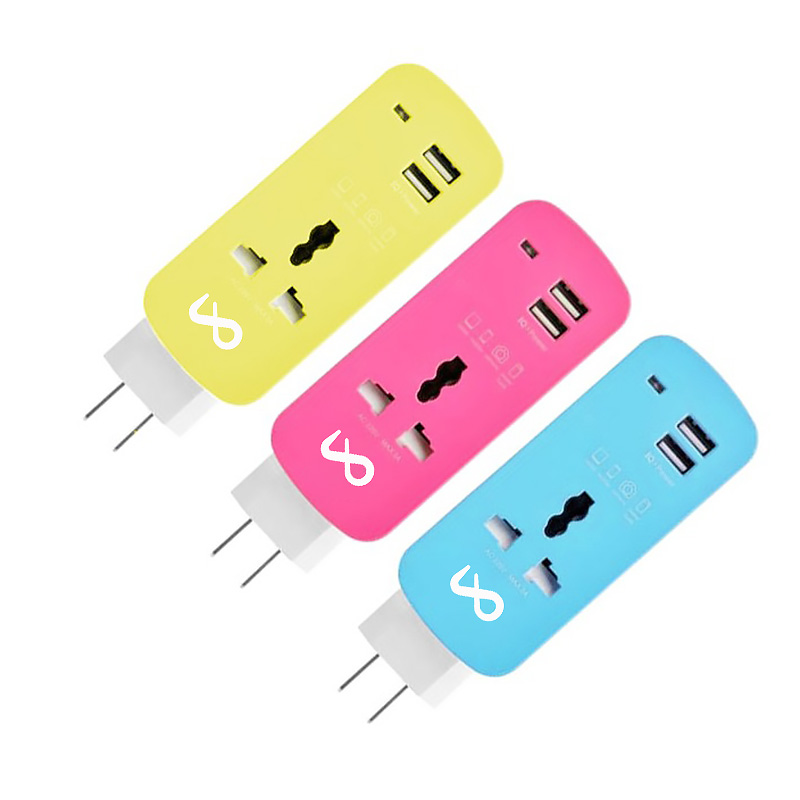 3-in-1 Universal Travel Adapter USB Wall Charger