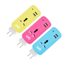 3-in-1 Universal Travel Adapter USB Wall Charger