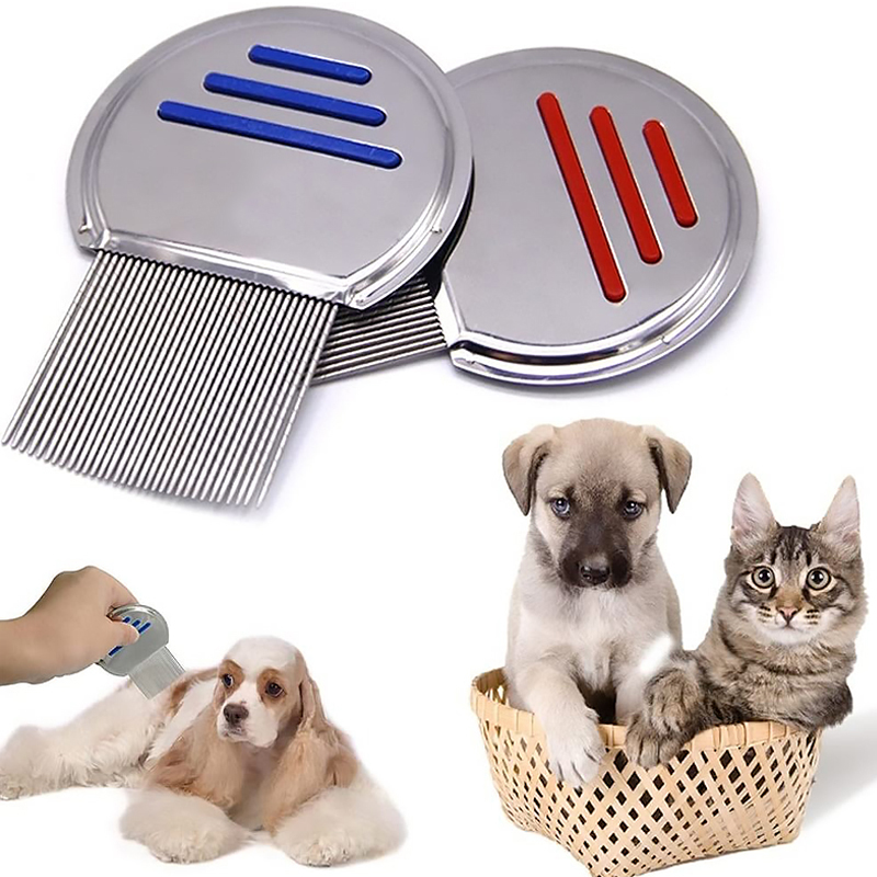 Dog Flea Combs / Mini Round Non-slip Handle Pet Comb