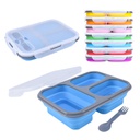 Silicone Folding 3-Compartment Lunch Box