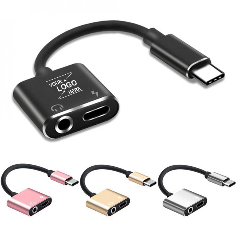 Type C to 3.5mm Earphone Adapter / 2 in 1Earphone Converter
