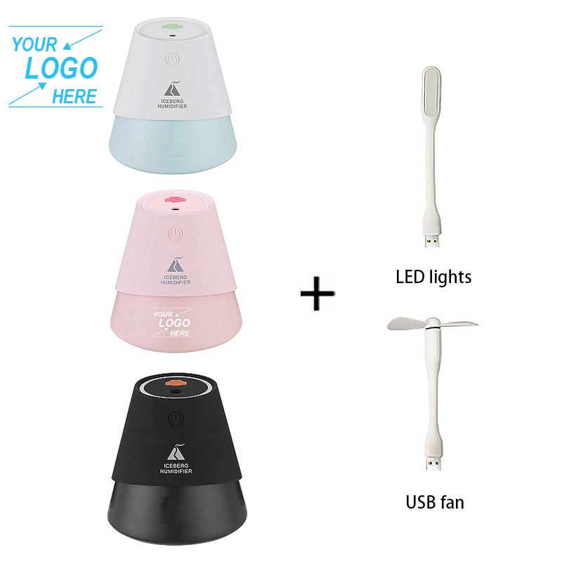 Night light humidifier small usb fan household three in one