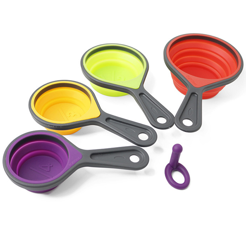8 Pieces Sets Collapsible Measuring Cups And Spoons