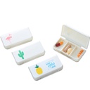 Rectangle 3 Compartments Pill Box / Pill Case