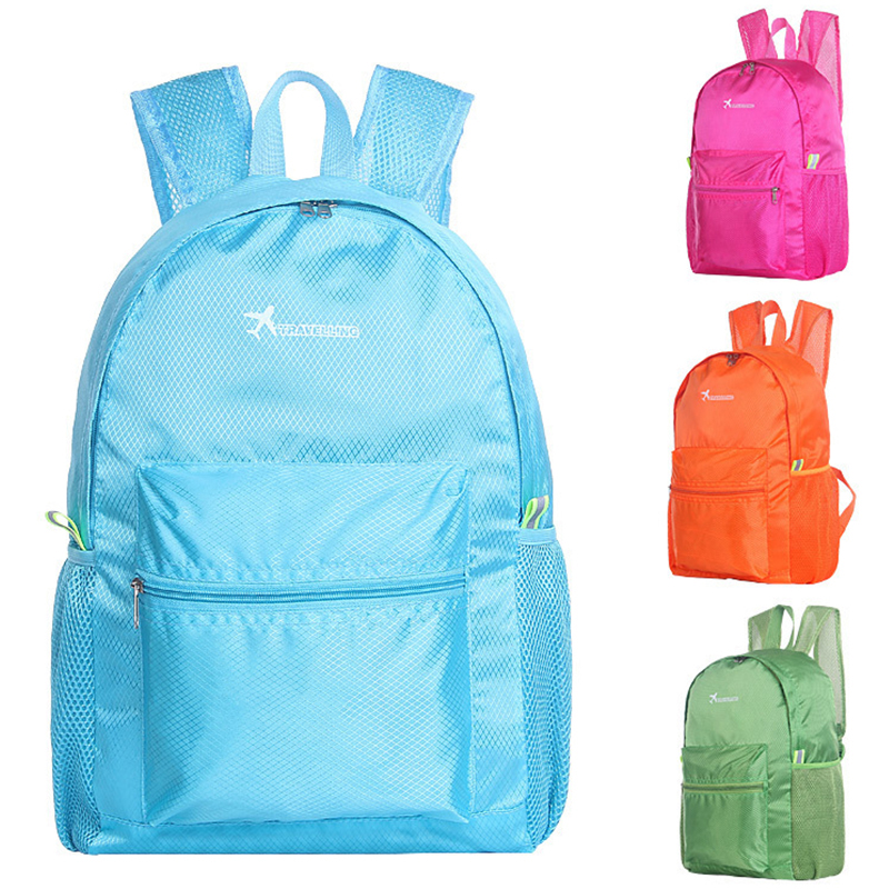 Foldable Backpack with Side Mesh Pockets