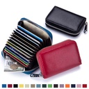 RFID Zipper Leather  Card Wallet 