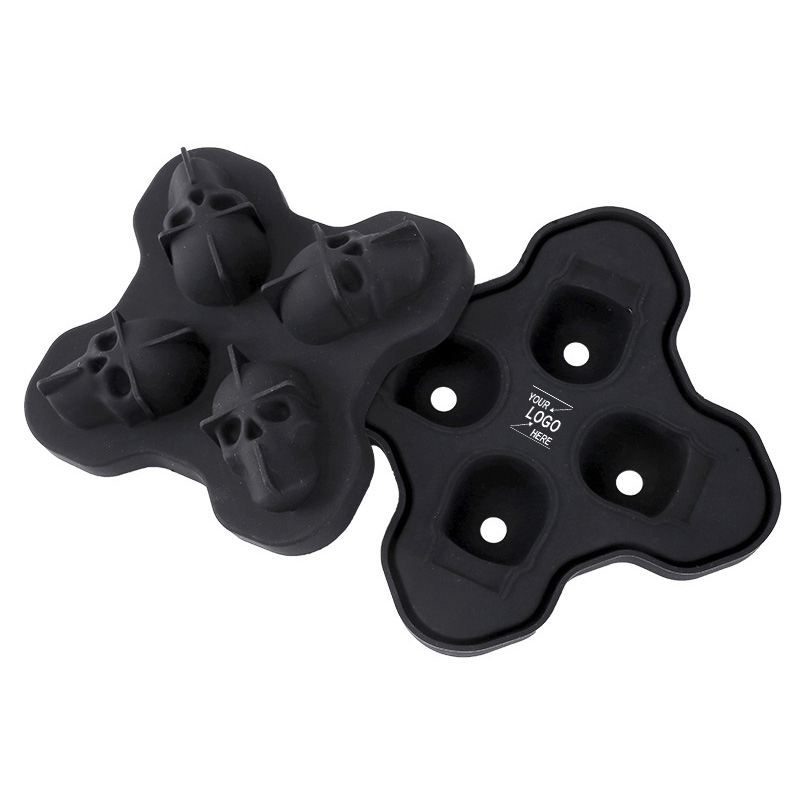 Silicone 4 Diamond Ice Tray/ 3D Skull Silicone Ice Cube Tray