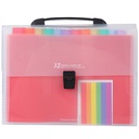 A6 Rainbow Accordion File Folder Expandable 13 Pocket / A6 F