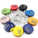 Mini Cord Combination Padlock / Metal Combination Lock