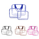 3 Pieces Clear PVC Cosmetic Bags / Travel Bag