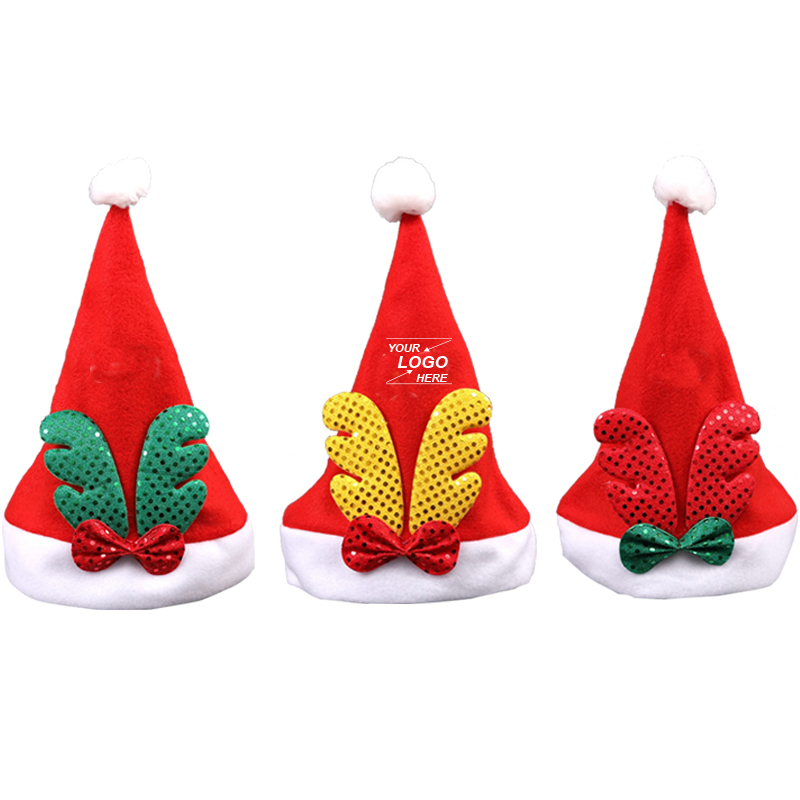 Sequin-Sheen Elk Christmas hat / Christmas Naughty Santa Hat