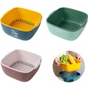 Large Kitchen Fruit Vegetable Double Basket With Basin