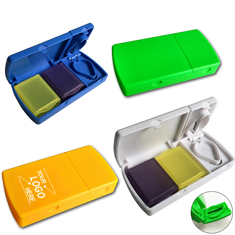 Mini Pill Case with Pill Cutter / Pill Box