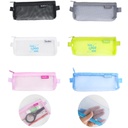 Simple transparent mesh pencil case storage bag