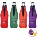 Neoprene Bottle Holder with Zipper and Bottle Opener
