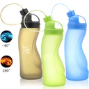 17oz Foldable Silicone Sports Water Bottle BPA Free