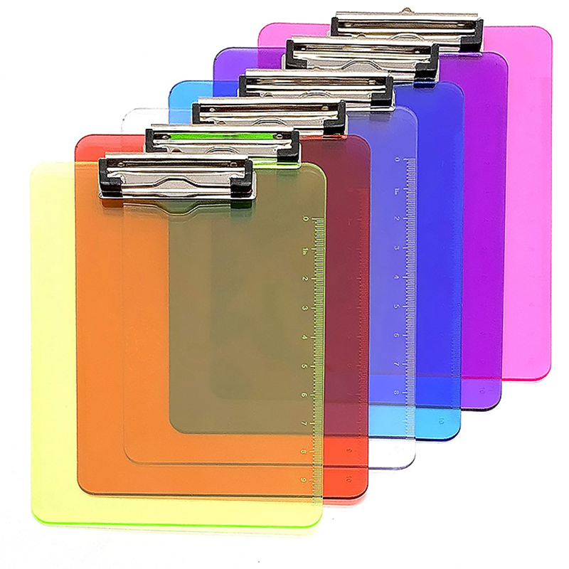 A4 Folder Board With Scale / Plastic Writing Foam Board Clip