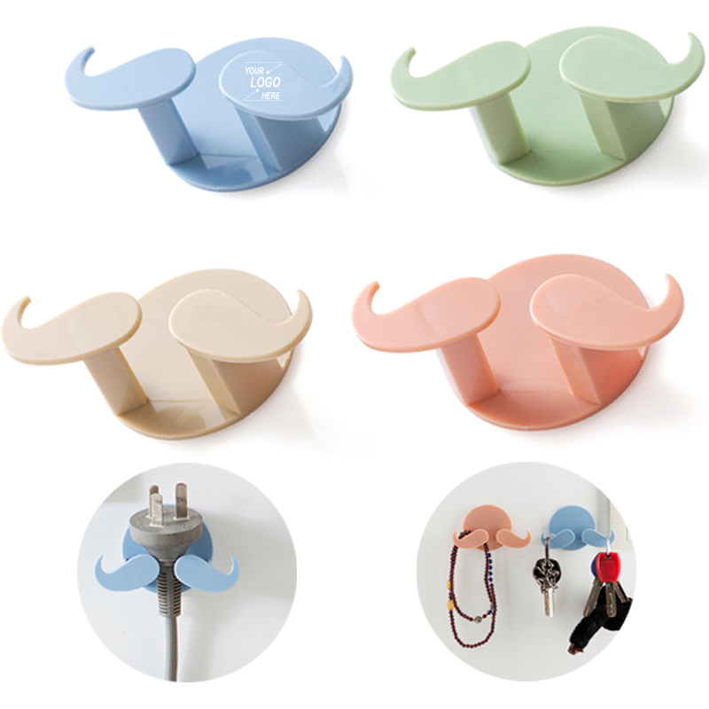 Adhesive Plastic Power Plug Hooks / No drilling place plug