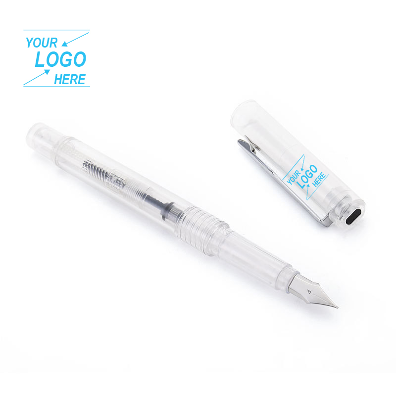 Fountain Pen (Transparent with Silver Clip)