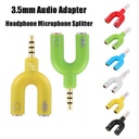 3.5mm Audio U Shape Stereo Audio Headphone Earphone Splitter