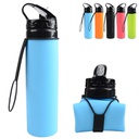 Silicone Collapsible Sports Bottle (20 oz) With PP Lid