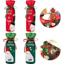 Christmas wine bottle decoration bag/Christmas Wine Gift bag