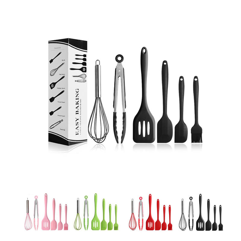 6 Piece Silicone Kitchen Cooking Utensils Tool Set