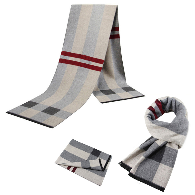 Men's Plaid  Fashion Cotton  Winter Scarf    