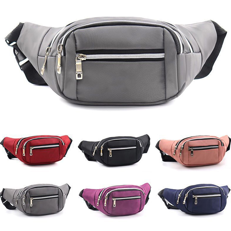 Oxford Triple Zipper Fanny Pack