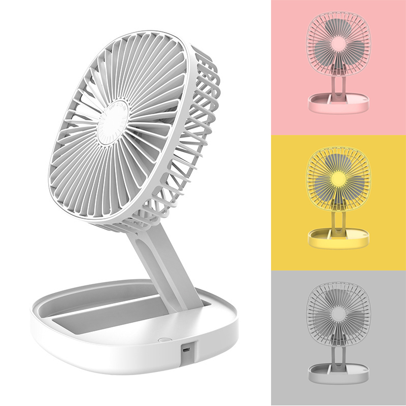 Portable Telescopic USB Desk  Folding Fan With Fragrance box