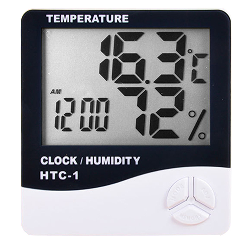 Digital Hygrometer Thermometer Temperature Humidity Clock