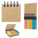Notebook with Neon Colored Sticky Notes and Flags